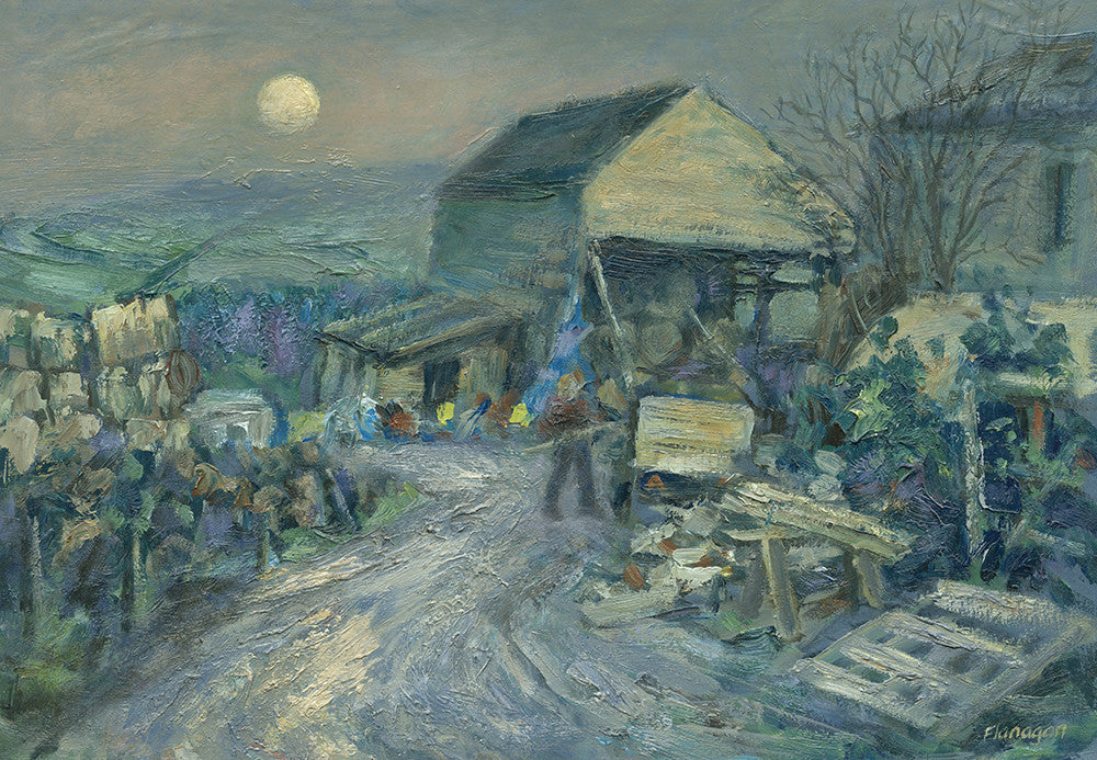 Barns at Burnlaw. (Print)