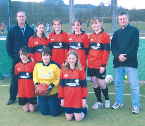 Girls football team at Haydon Bridge